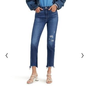Levi's 724 high rise straight crop